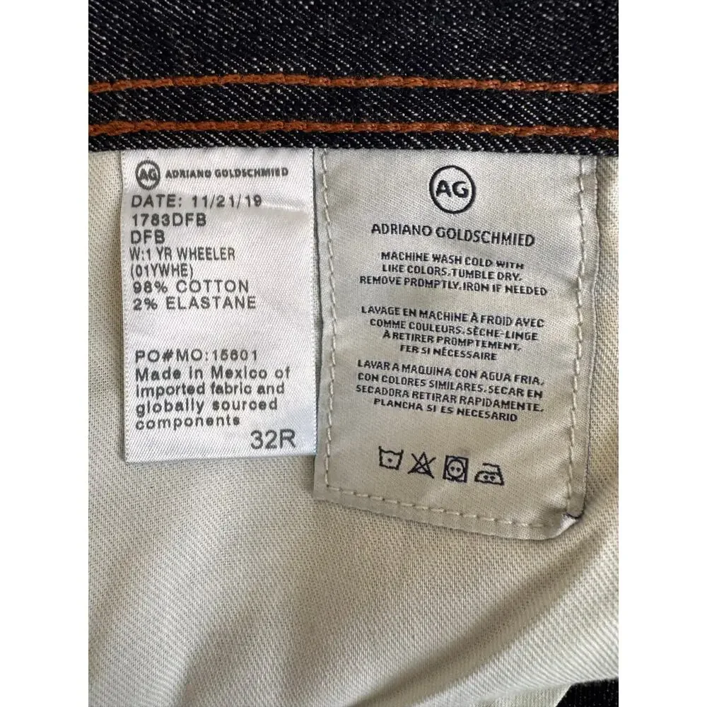 New AG Adriano Goldschmied Men’s Blue Modern Slim Tellis 360° Jeans Size 32R